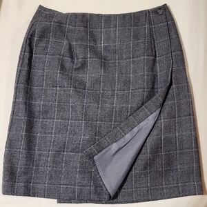 Geoffrey Beene Gray Wrap Pencil Skirt for Work